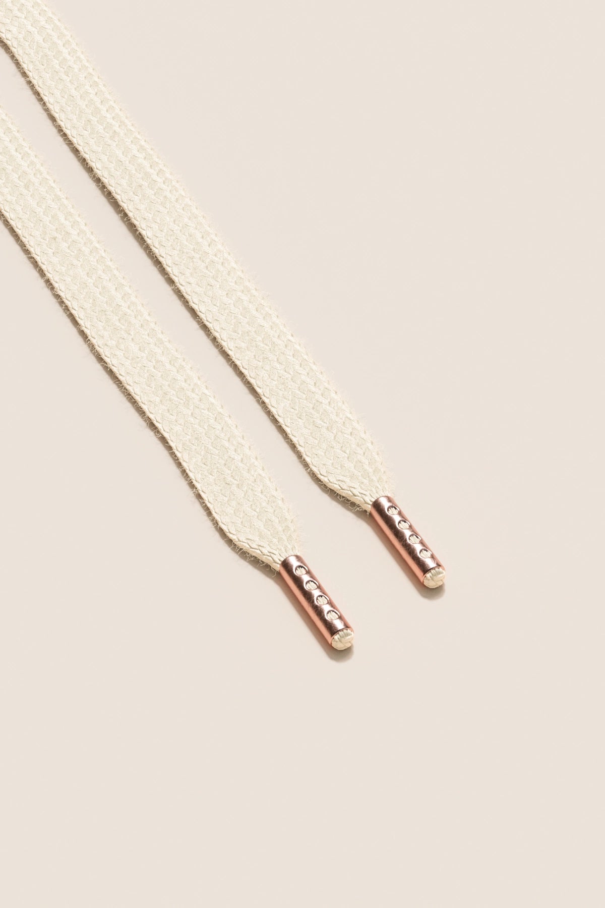 Senkels Crème Lacets pour Sneakers avec Ferrets en Or Rose