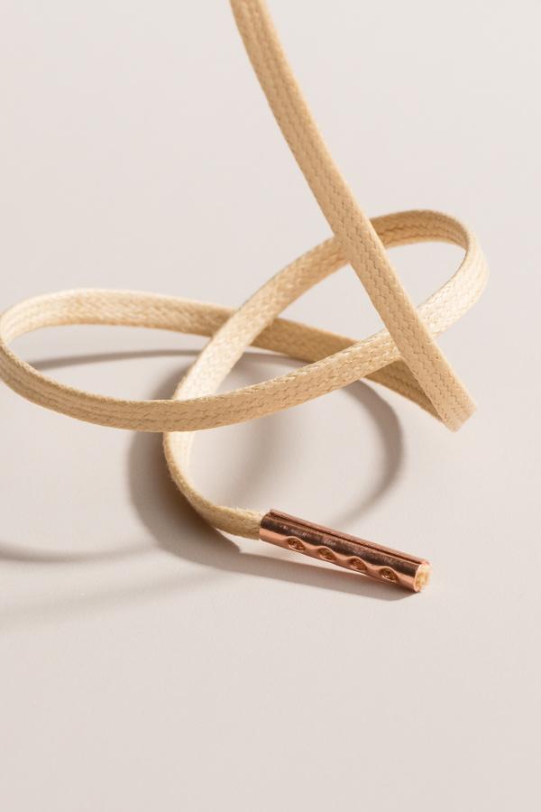 Champagne - 3mm Lacets Cirés Plats