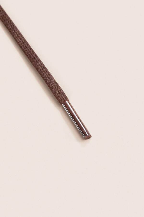 Marron Chocolat - 3mm Lacets Cirés Plats