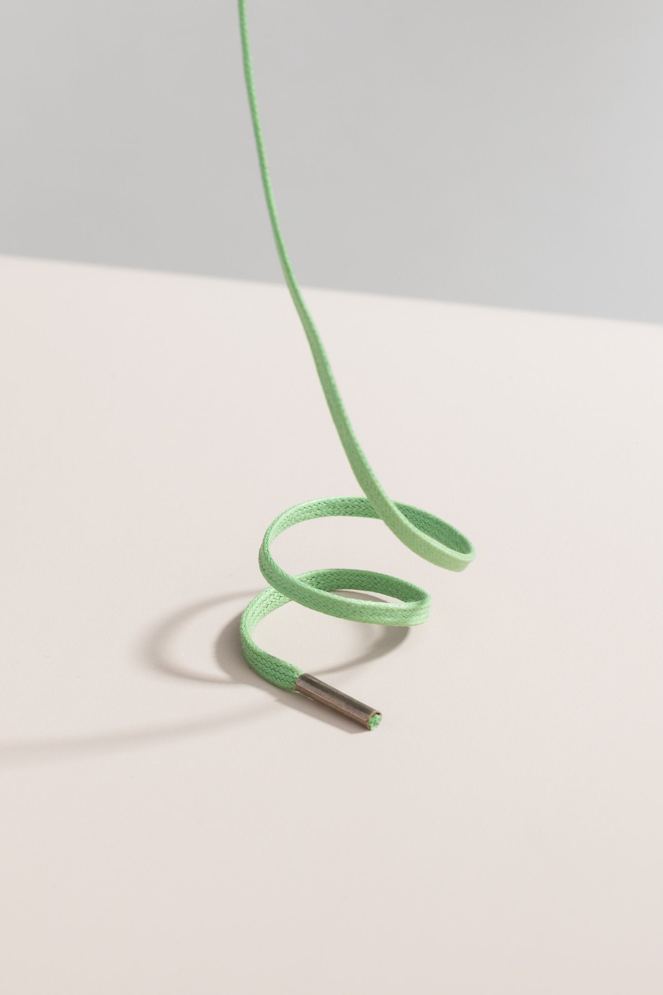 Vert Herbe - 3mm Lacets Cirés Plats