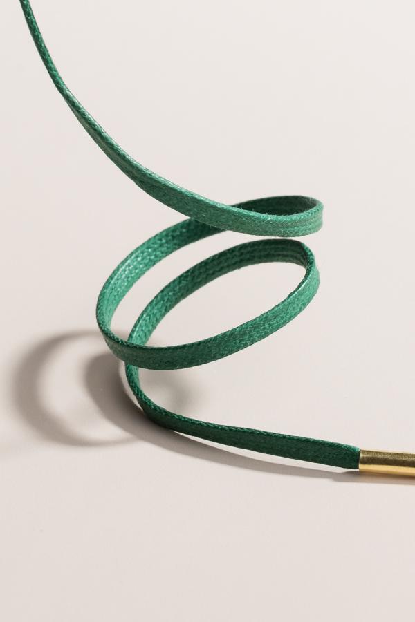 Vert Chasseur - 3mm Lacets Cirés Plats