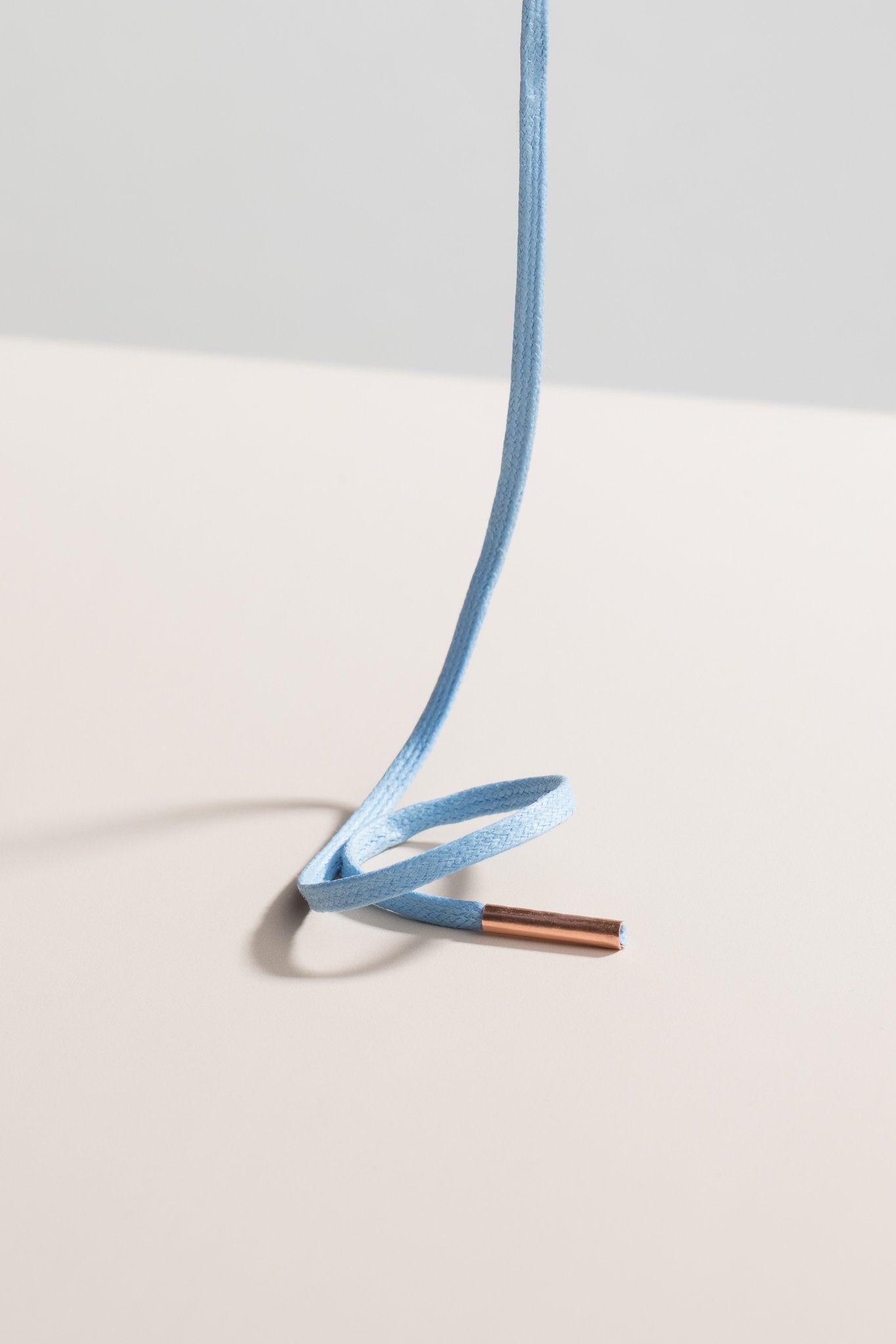 Bleu Clair - 3mm Lacets Cirés Plats