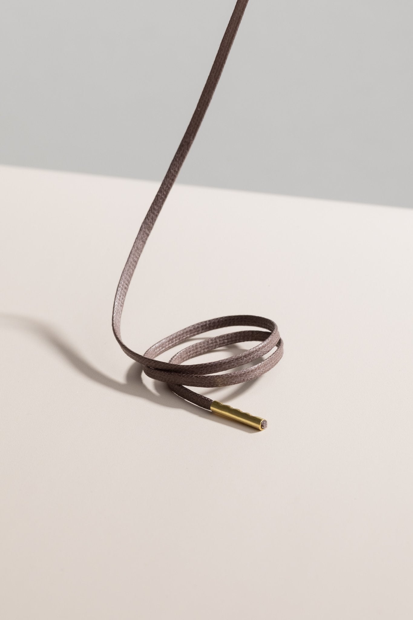 Gris Mauve - 3mm Lacets Cirés Plats