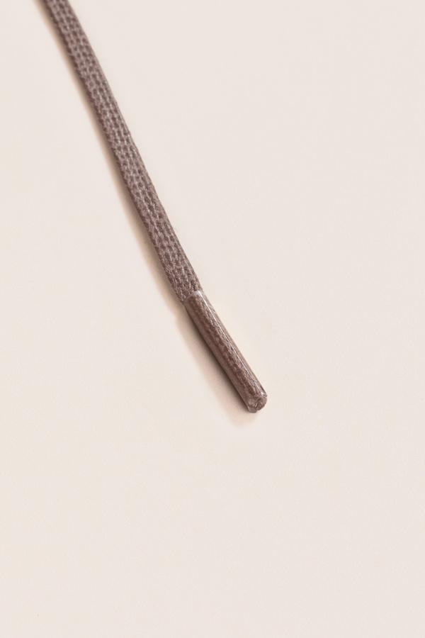 Gris Mauve - 3mm Lacets Cirés Plats