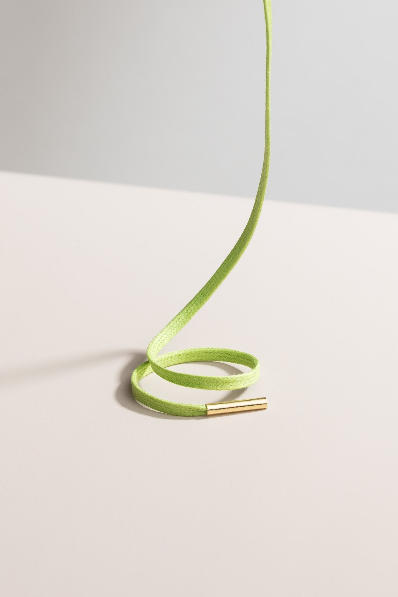 Pastel Green- 3mm Flat Waxed Shoelaces