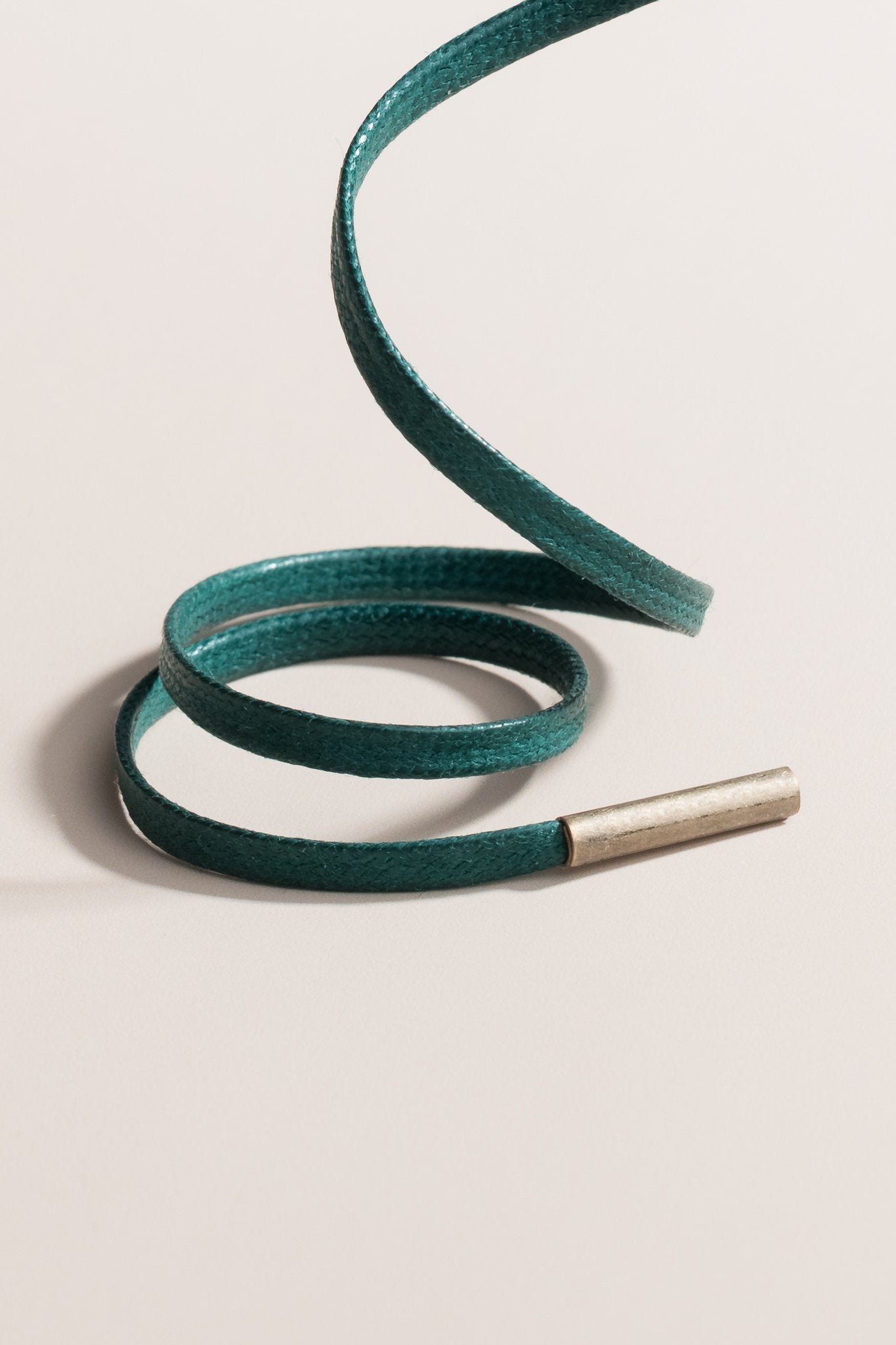 Vert Pin - 3mm Lacets Cirés Plats