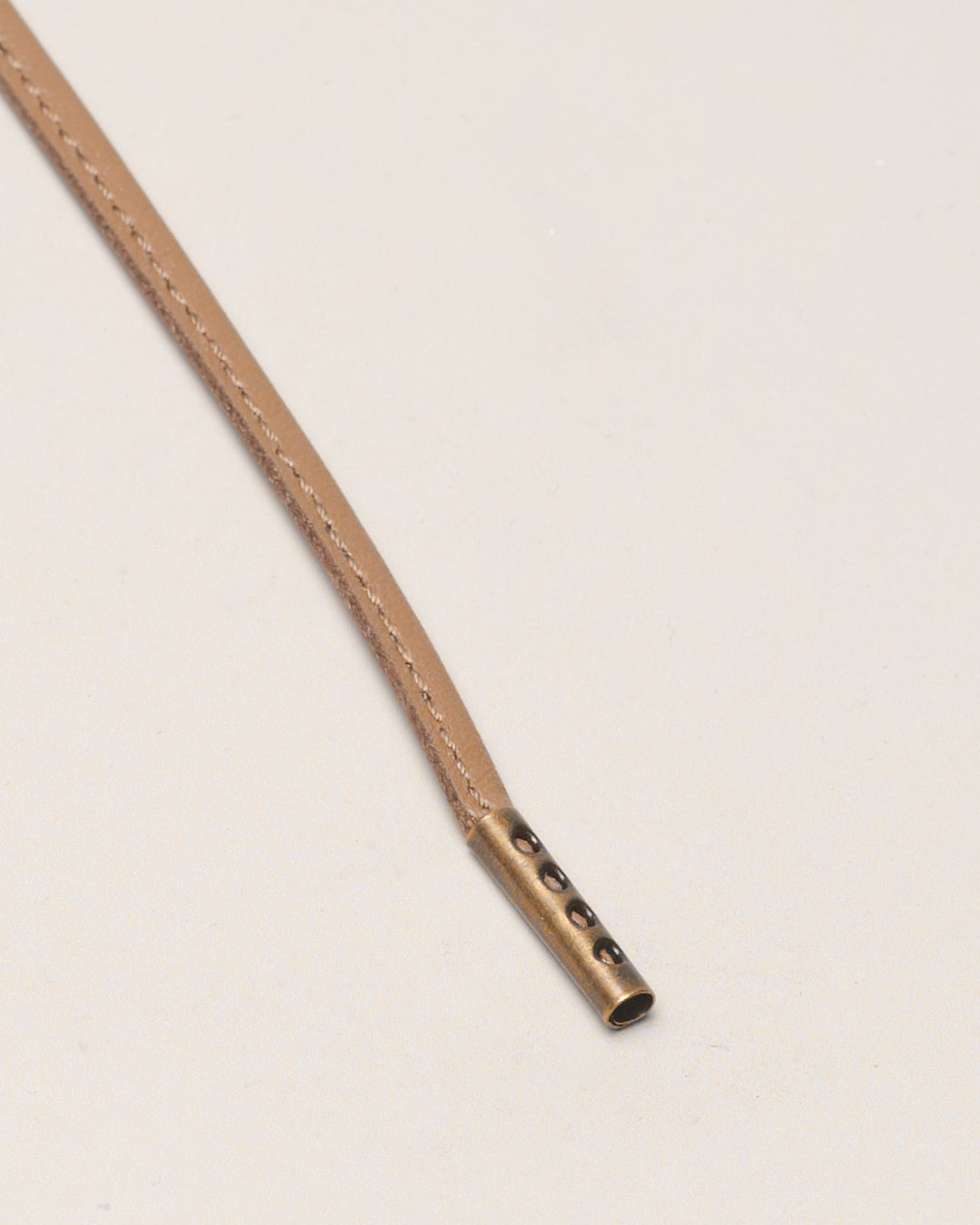 Saddle Brown - 4mm Stitched Leather Shoelaces