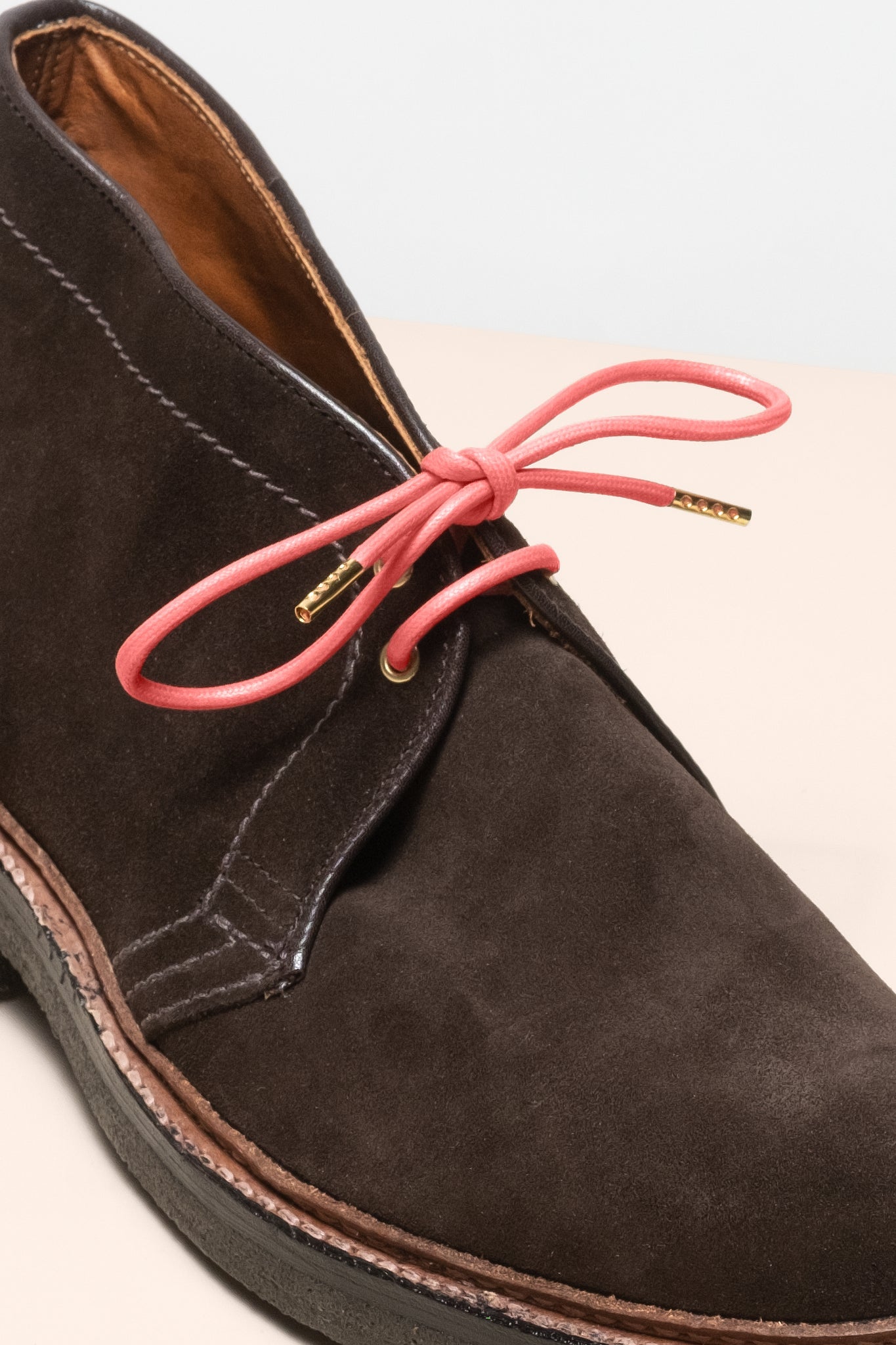 Saumon - 4mm lacets cirés ronds pour bottes et chaussures en 100% coton biologique - Senkels