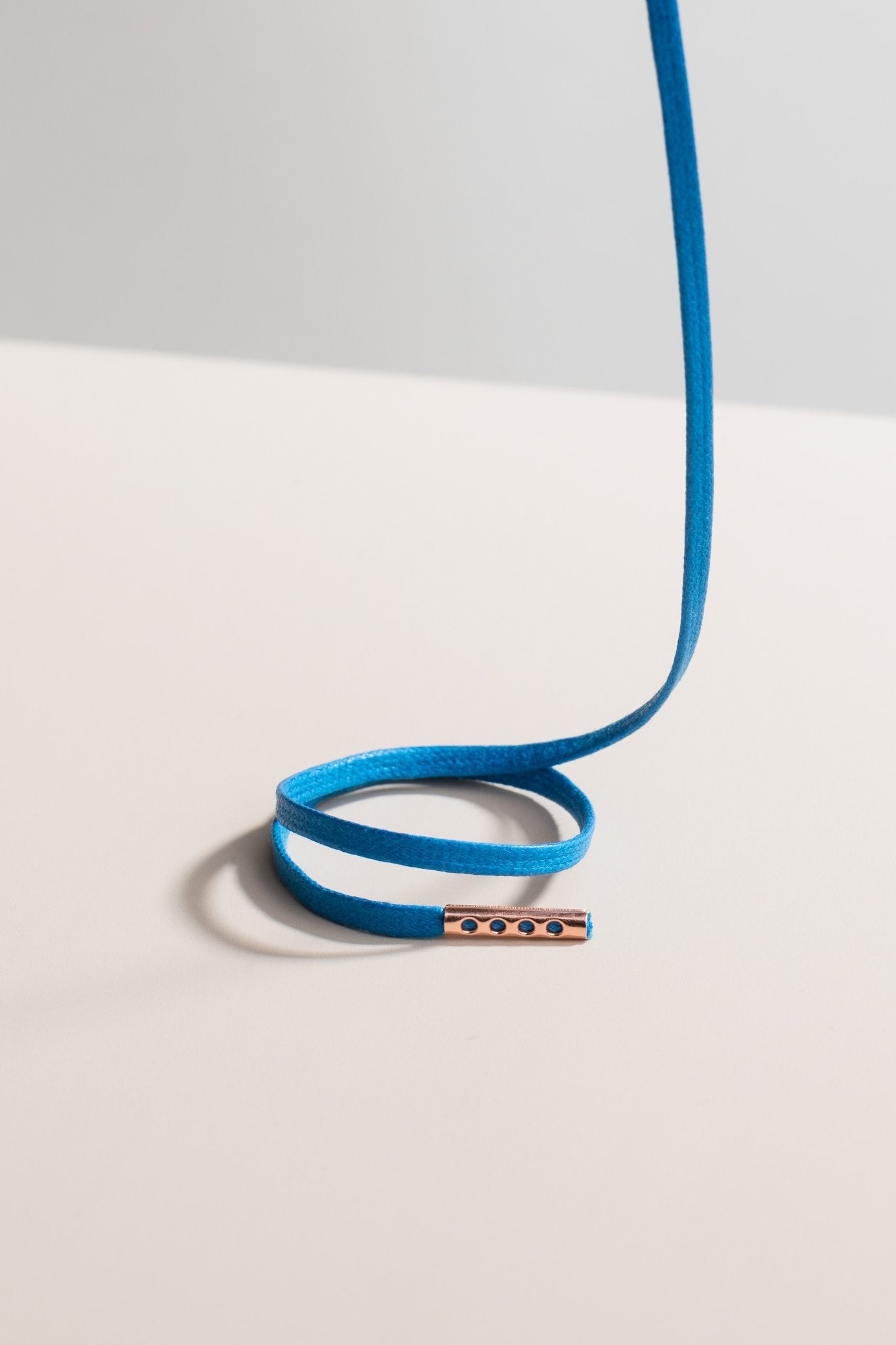 Yale Blue - 3mm Flat Waxed Shoelaces