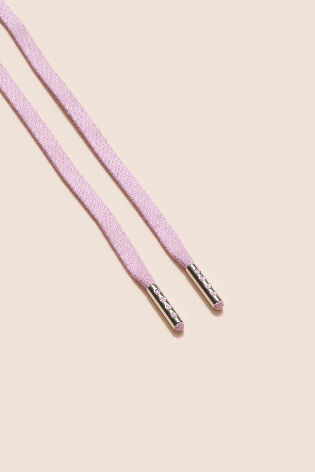 Senkels Pastel Pink 3mm Flat Waxed Shoelaces with Nickel Aglets