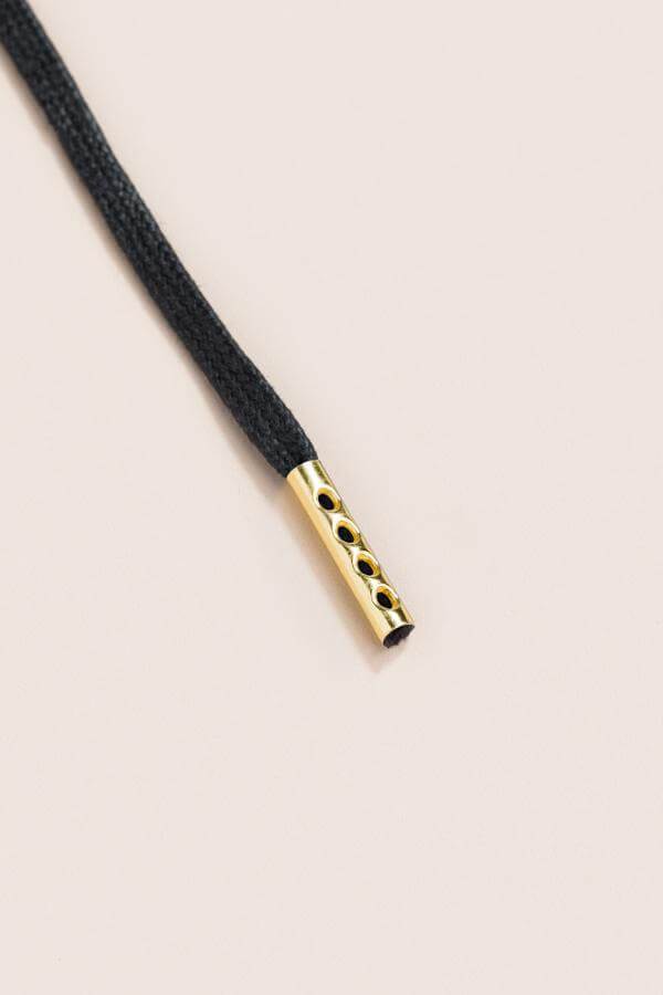 Black - 3mm Flat Waxed Shoelaces