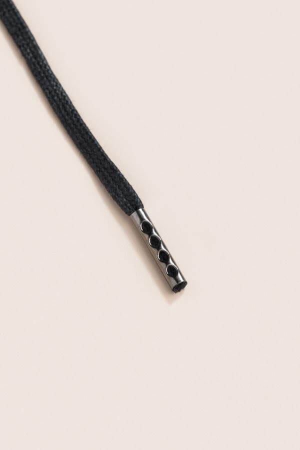 Black - 3mm Flat Waxed Shoelaces