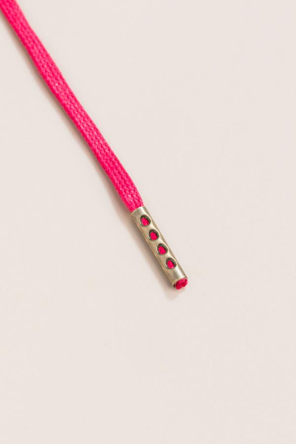 Cerise Pink - 3mm Flat Waxed Shoelaces