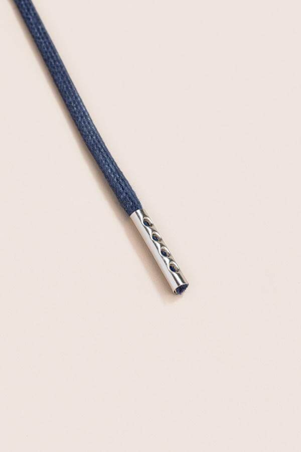 Dark Blue - 3mm Flat Waxed Shoelaces
