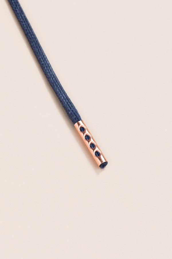 Dark Blue - 3mm Flat Waxed Shoelaces
