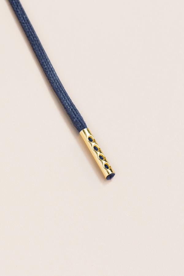 Dark Blue - 3mm Flat Waxed Shoelaces
