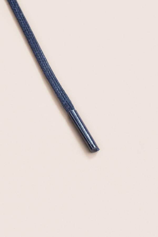 Bleu Foncé - 3mm Lacets Cirés Plats