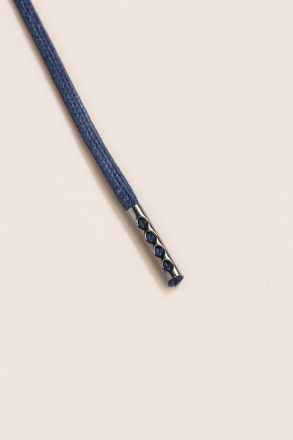 Dark Blue - 3mm Flat Waxed Shoelaces