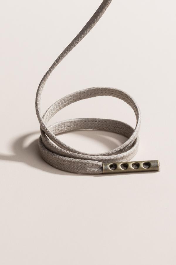 Graphite Grey - 3mm Flat Waxed Shoelaces