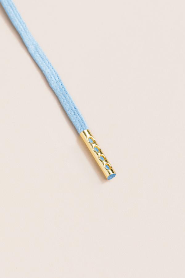Light Blue - 3mm Flat Waxed Shoelaces