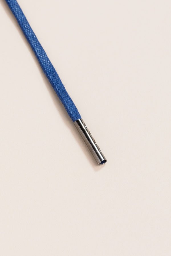 Navy Blue - 4mm round waxed shoelaces for boots and shoes made from 100% organic cotton - Senkels