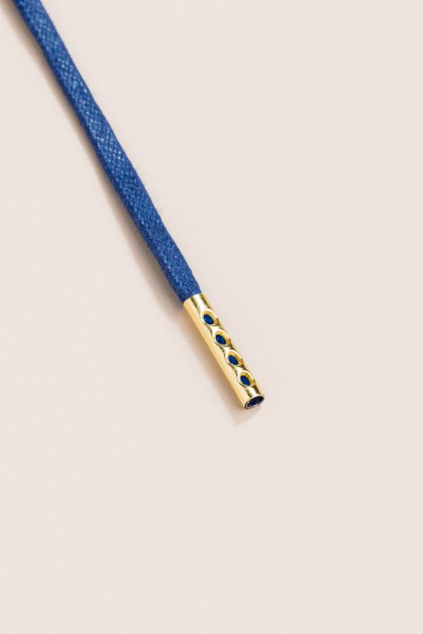 Navy Blue - 3mm Flat Waxed Shoelaces