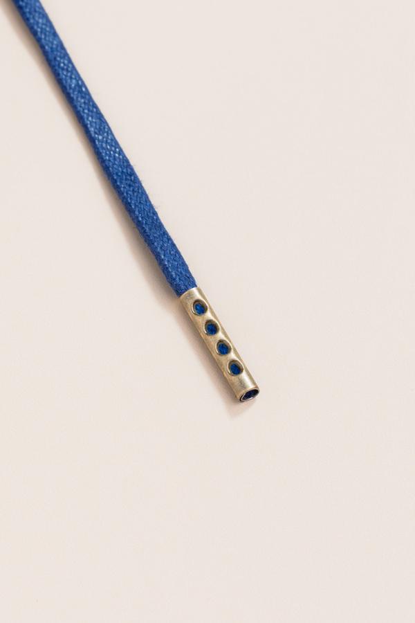 Navy Blue - 3mm Flat Waxed Shoelaces