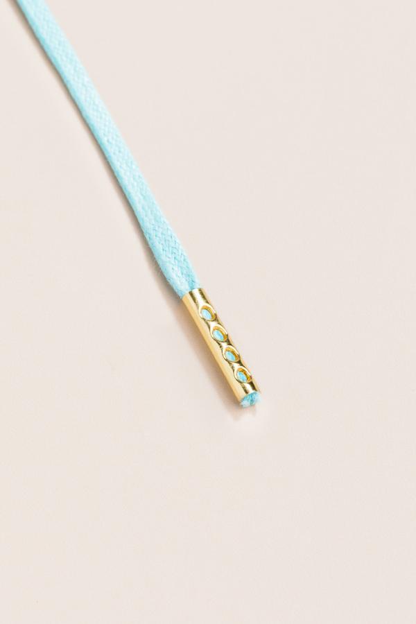 Pastel Blue - 3mm Flat Waxed Shoelaces