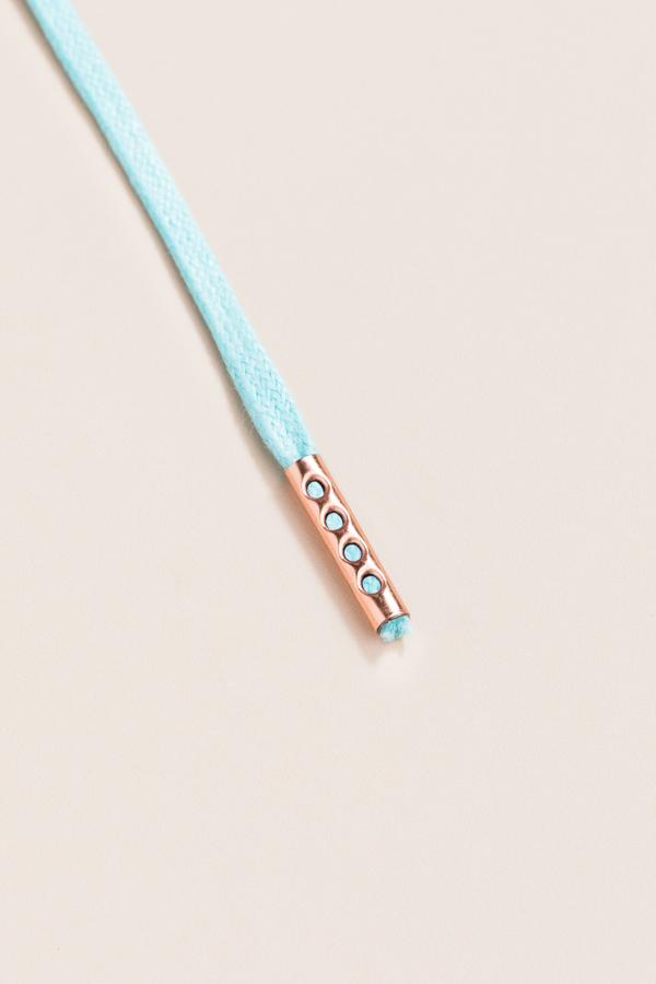 Pastel Blue - 3mm Flat Waxed Shoelaces