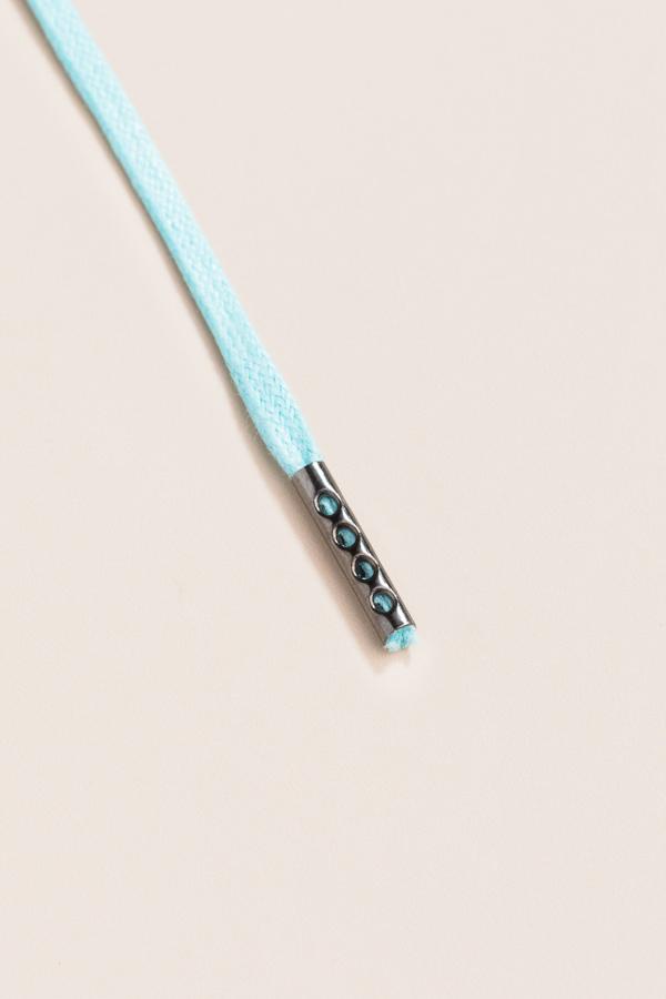Pastel Blue - 3mm Flat Waxed Shoelaces