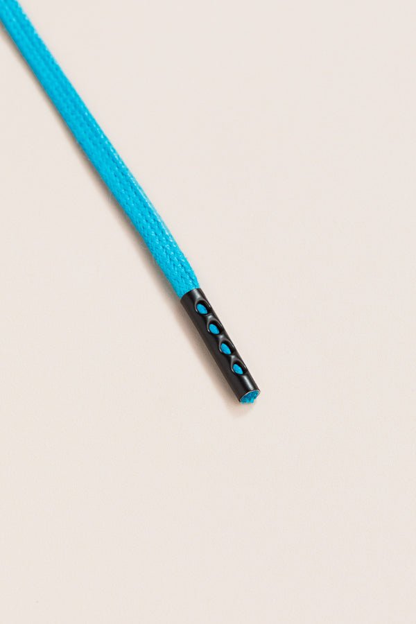 Petrol Blue - 4mm round waxed shoelaces for boots and shoes made from 100% organic cotton - Senkels