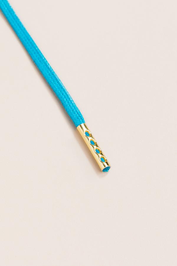 Petrol Blue - 3mm Flat Waxed Shoelaces