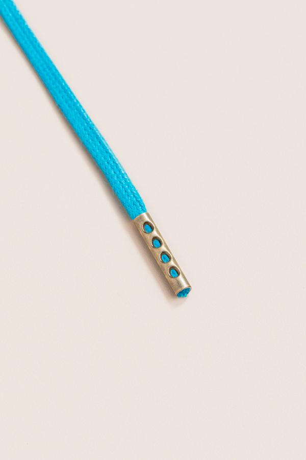Petrol Blue - 3mm Flat Waxed Shoelaces
