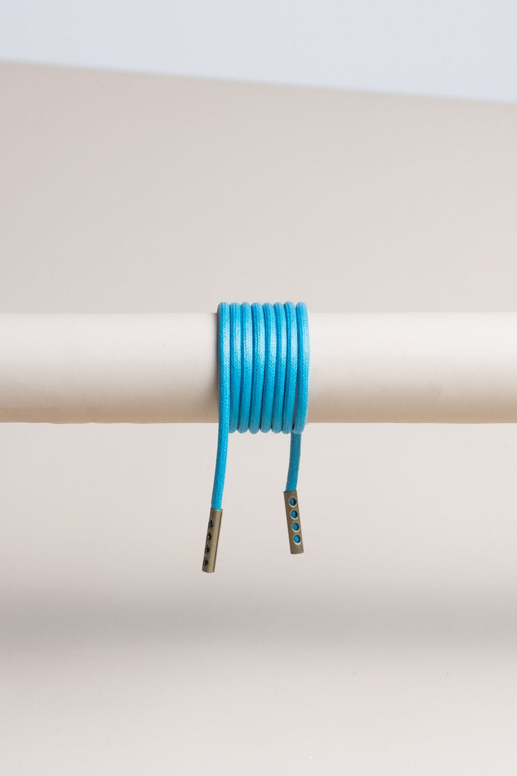 Petrol Blue - Round Waxed Shoelaces | Senkels