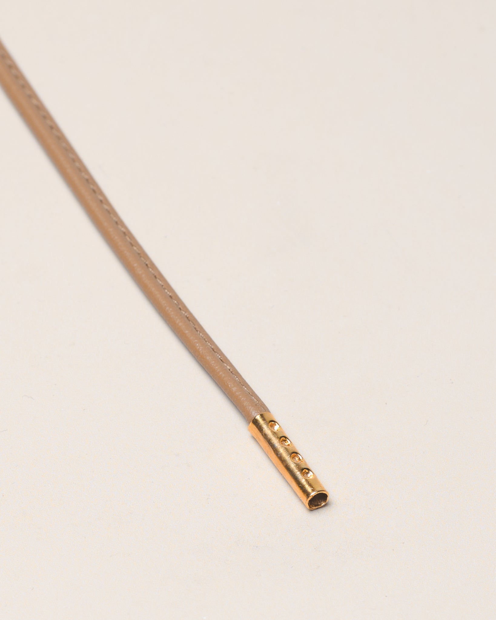 Saddle Brown - 4mm Stitched Leather Shoelaces