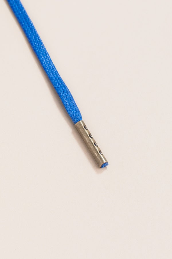 Sapphire Blue - 4mm round waxed shoelaces for boots and shoes made from 100% organic cotton - Senkels