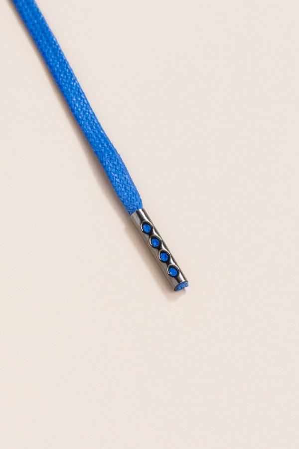 Sapphire Blue - 3mm Flat Waxed Shoelaces