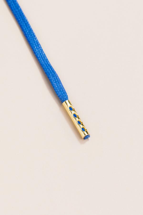 Sapphire Blue - 3mm Flat Waxed Shoelaces