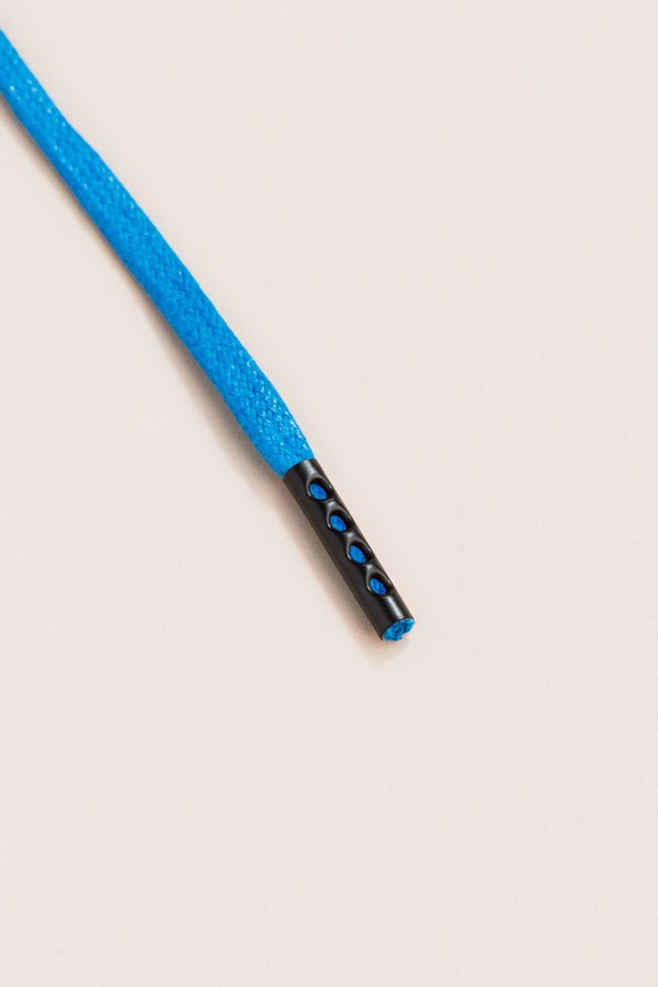 Yale Blue - 4mm round waxed shoelaces for boots and shoes made from 100% organic cotton - Senkels